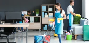workers doing commercial cleaning