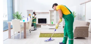 workers doing residential cleaning service